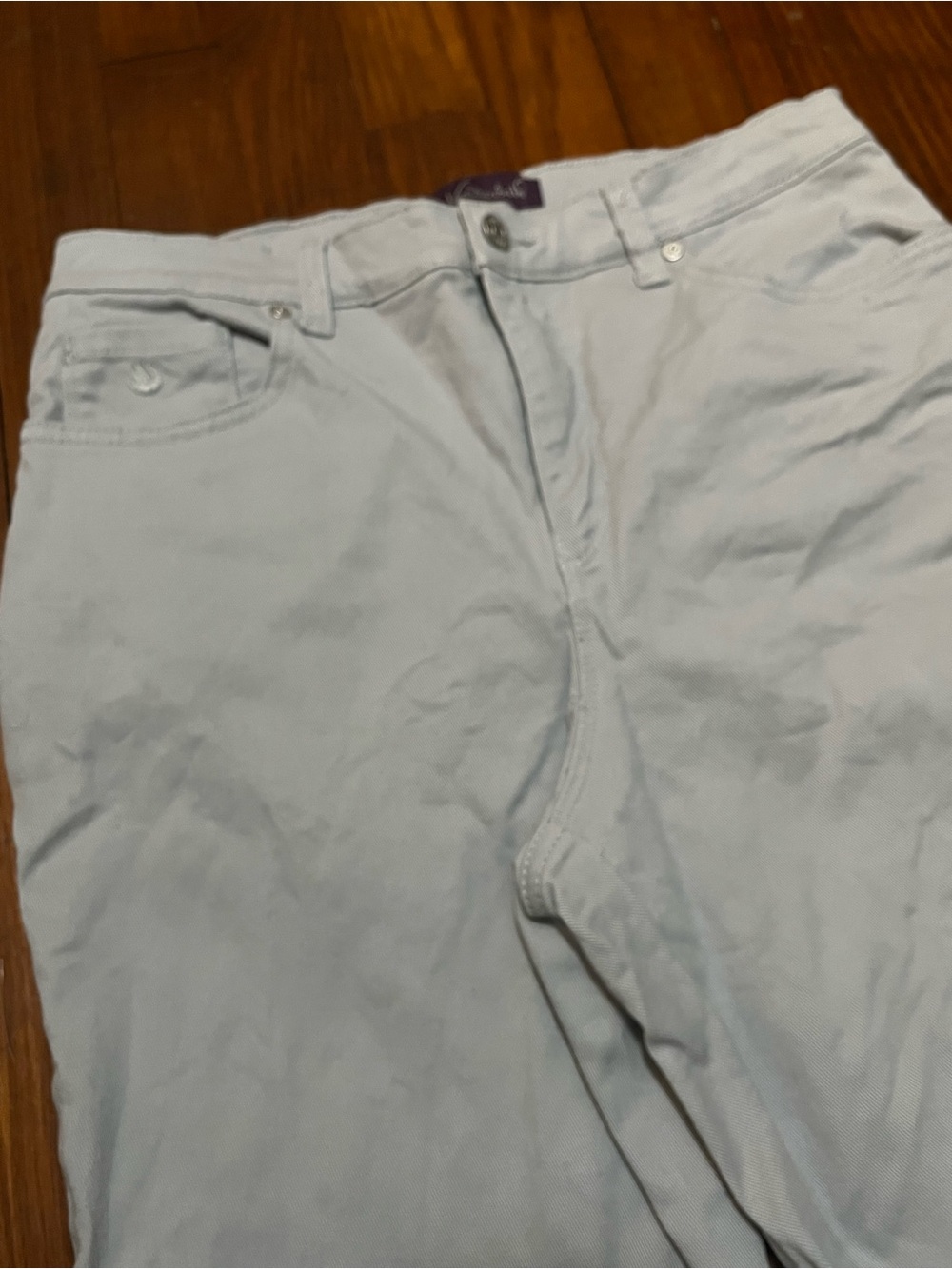 Gloria Vanderbilt Women’s Light Gray Straight Leg Jeans Size 8